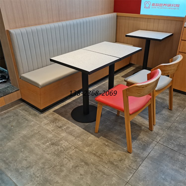 茶餐廳靠墻沙發訂制，餐